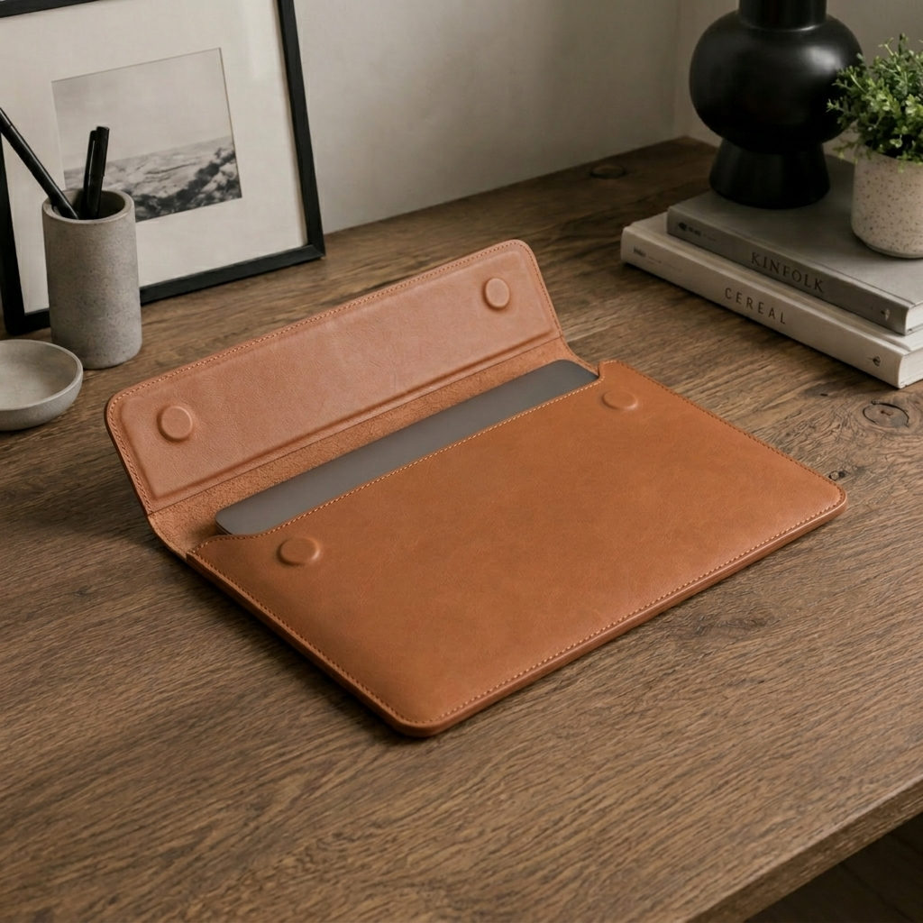 Leather MacBook Sleeve with Magnetic Closure – Crazy Horse Leather