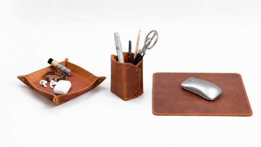 Leather Desk Gift Set – Crazy Horse Leather
