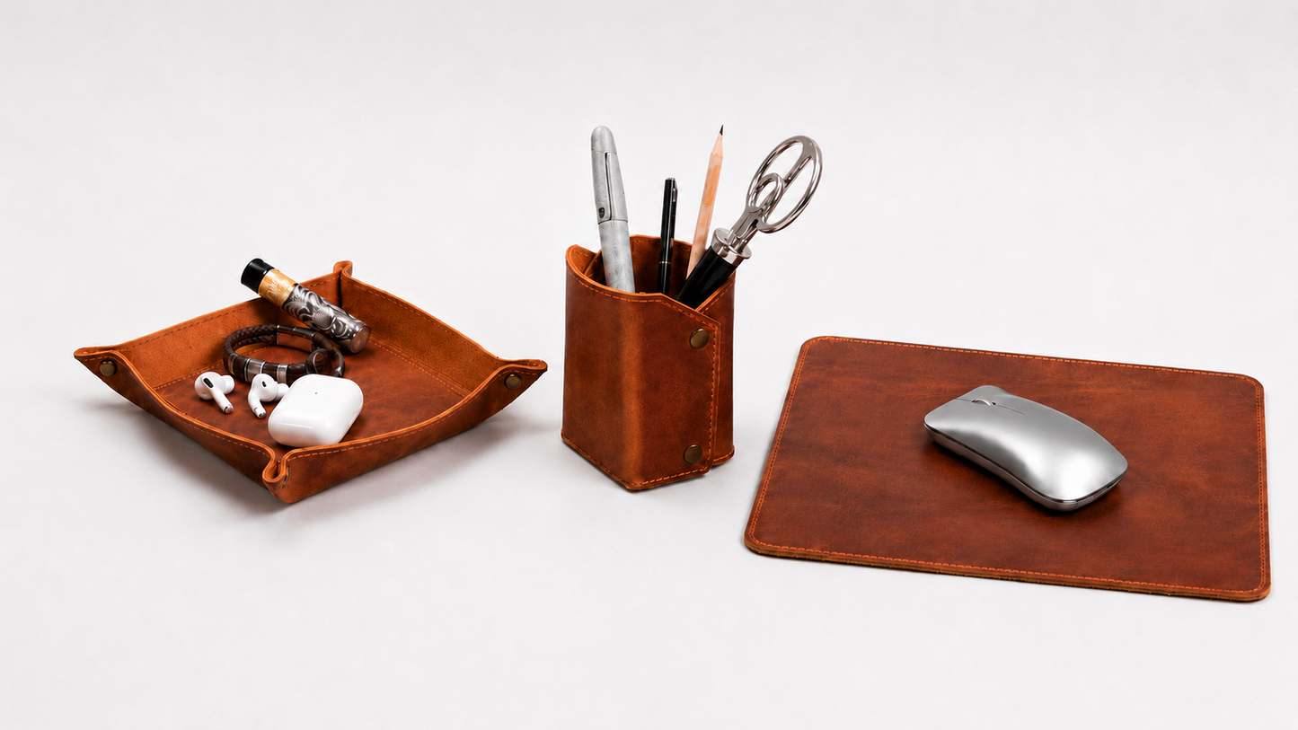 Leather Desk Gift Set – Crazy Horse Leather
