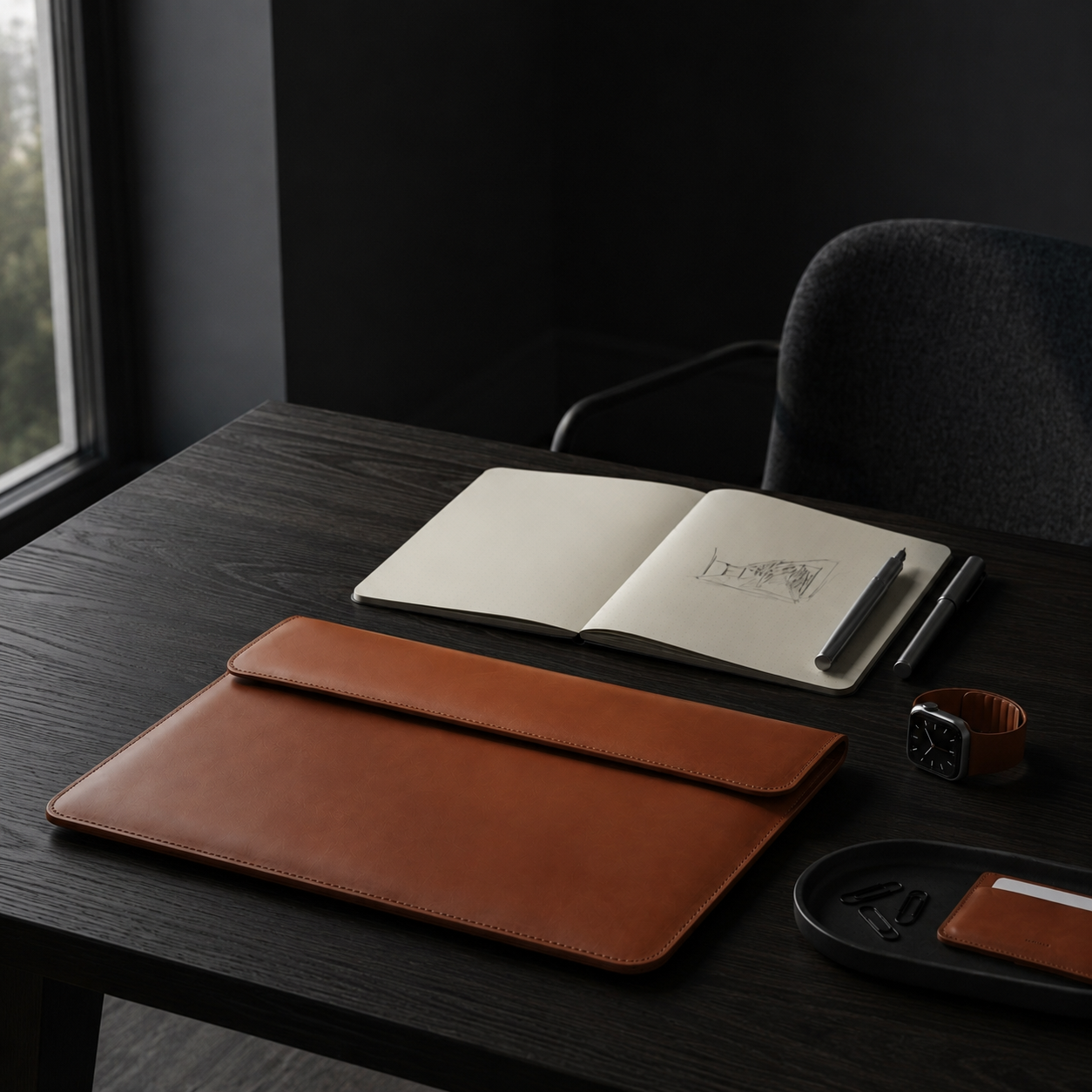 Leather MacBook Sleeve with Magnetic Closure – Crazy Horse Leather